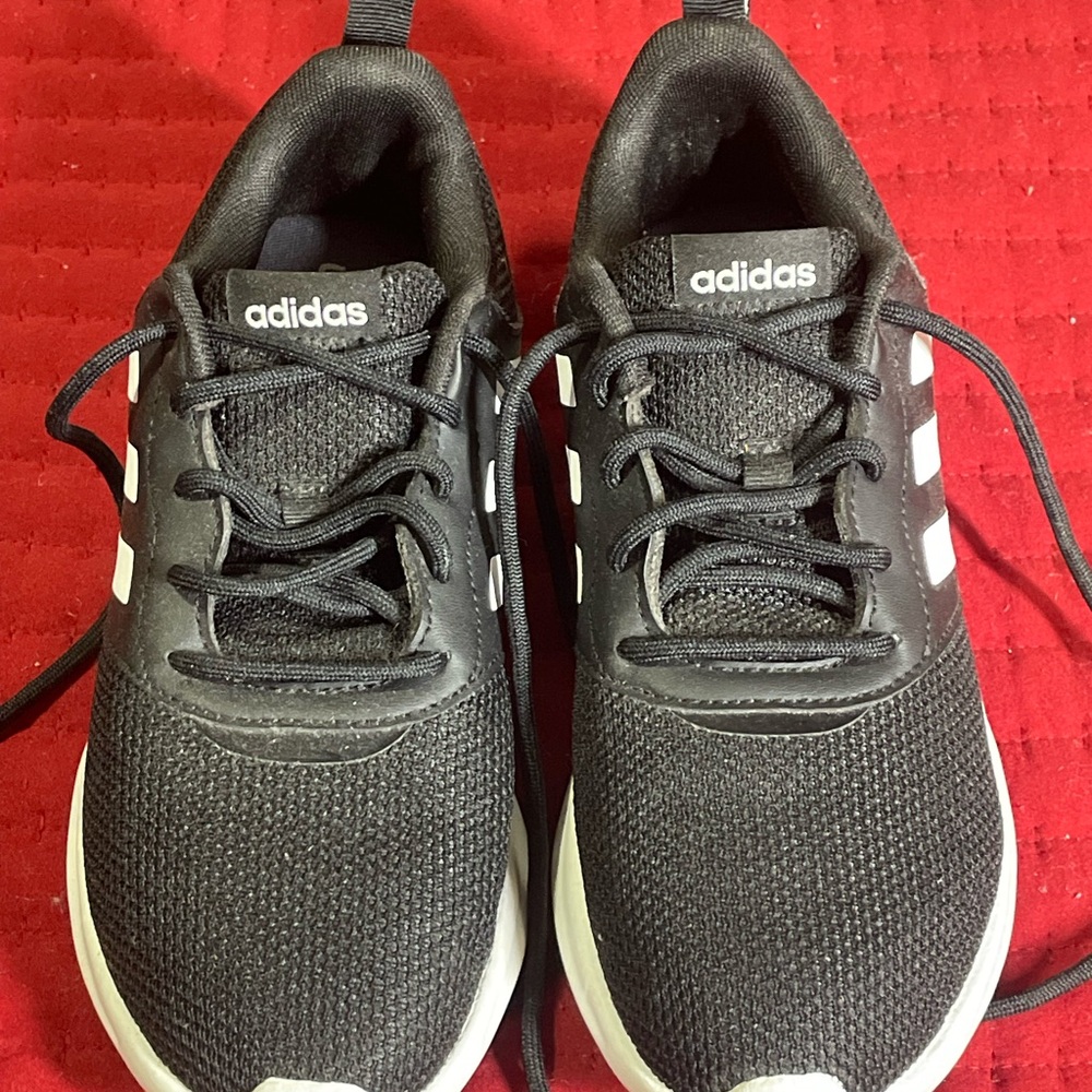 adidas Black and White Cloudfoam Running Sneakers